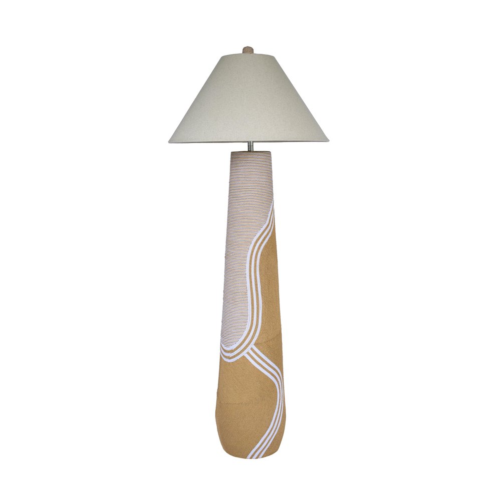 Harlee Natural Woven Floor Lamp. Picture 1