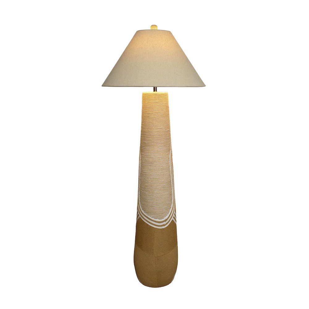 Harlee Natural Woven Floor Lamp. Picture 4