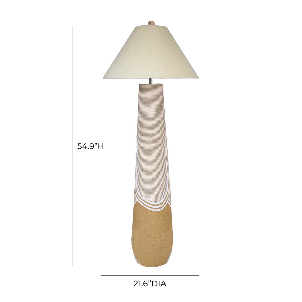 Harlee Natural Woven Floor Lamp. Picture 6