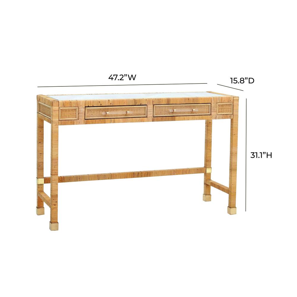 Amara Natural Rattan Desk. Picture 6