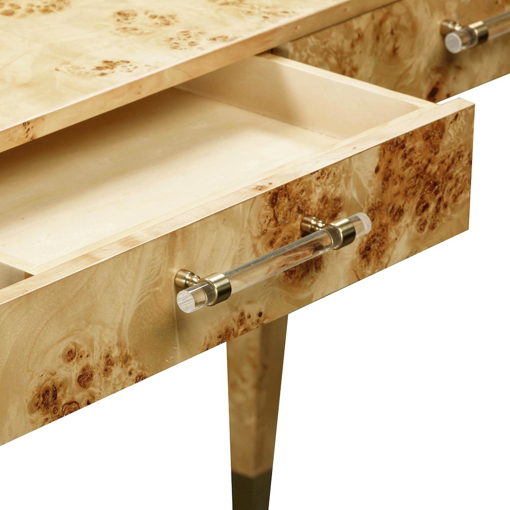 Brandyss Natural Burl Work Desk. Picture 5