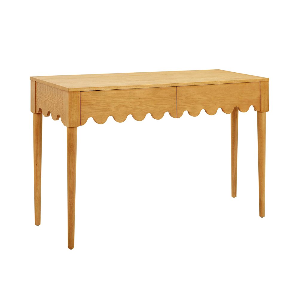 Oodle Natural Ash 2-Drawer Desk. Picture 1