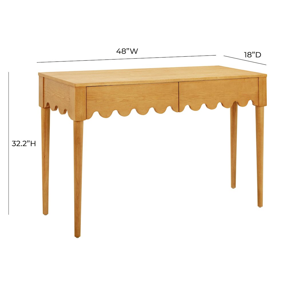 Oodle Natural Ash 2-Drawer Desk. Picture 7