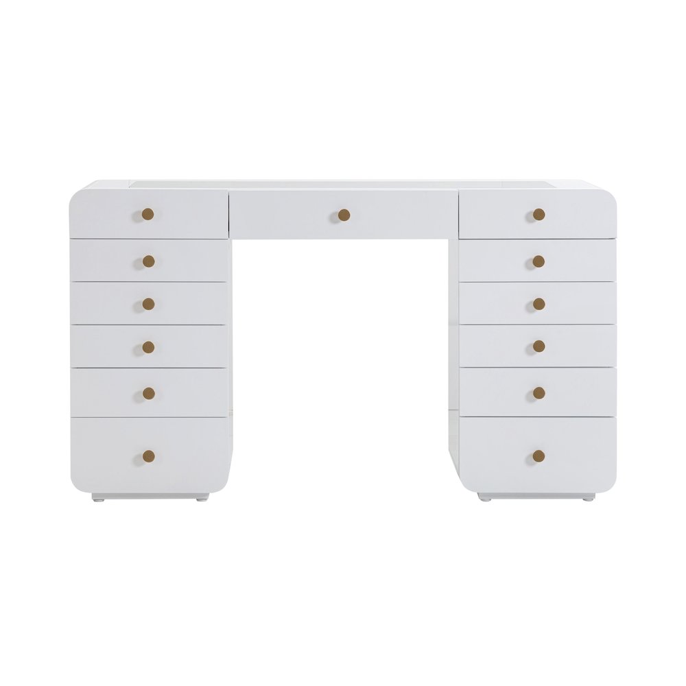 Hollywood White Vanity Desk. Picture 3