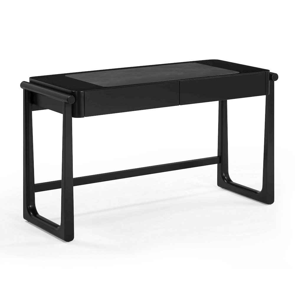 Alfalfa Black 2 Drawer Desk. Picture 1