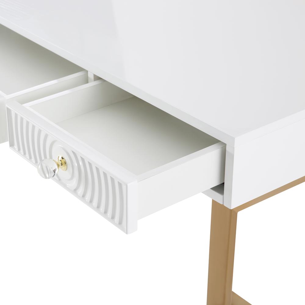 Janie White Lacquer Desk. Picture 8
