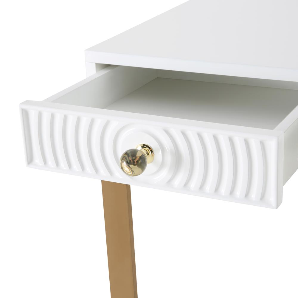 Janie White Lacquer Desk. Picture 10