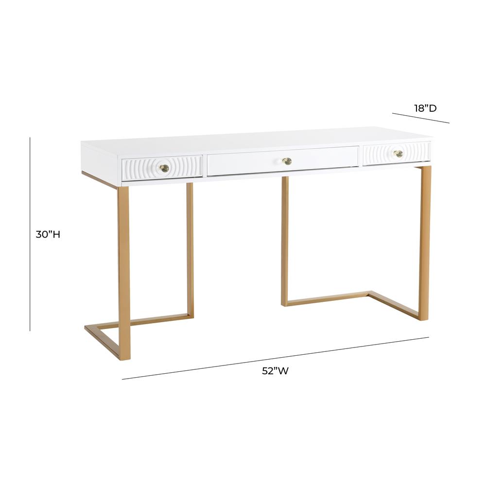 Janie White Lacquer Desk. Picture 3
