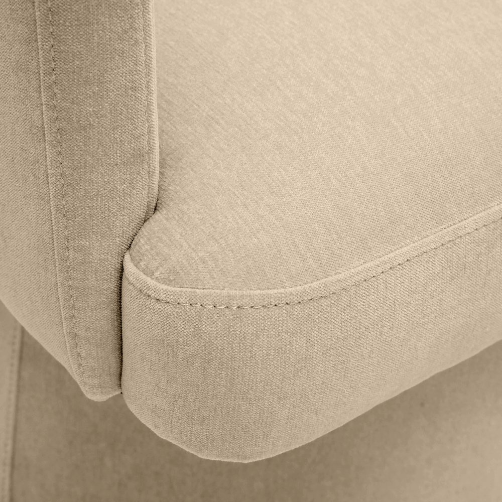 Kristen Taupe Upcycled Chenille Rolling Desk Chair. Picture 5