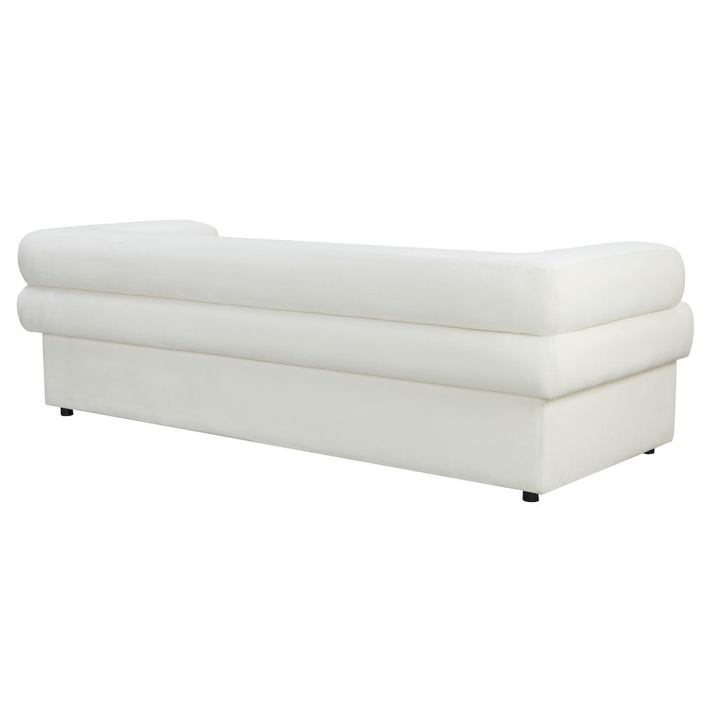 Elsa Cream Velvet Sofa. Picture 5