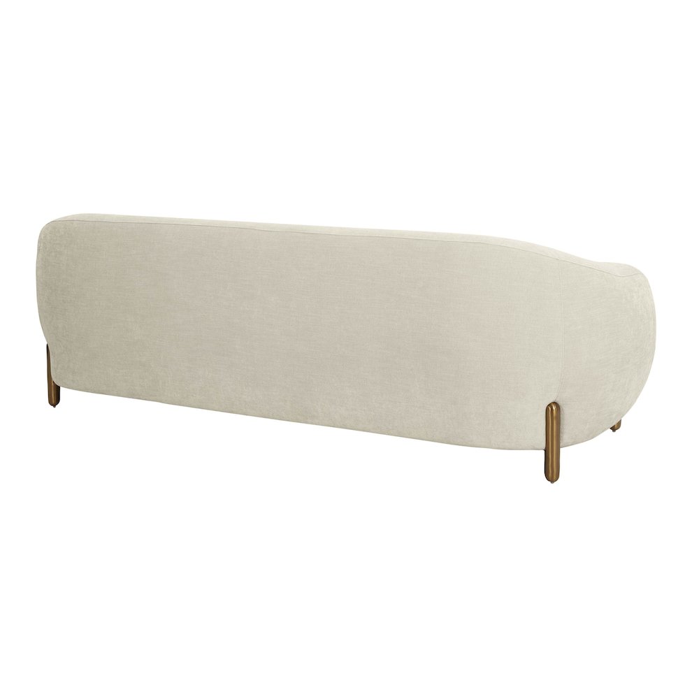 Lina Cream Textured Linen Sofa. Picture 4