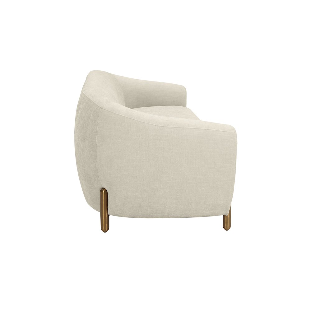 Lina Cream Textured Linen Sofa. Picture 6
