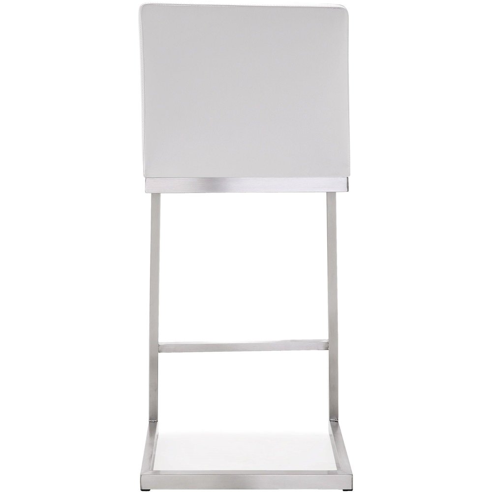 Parma White Stainless Steel Counter Stool - Set of 2. Picture 6