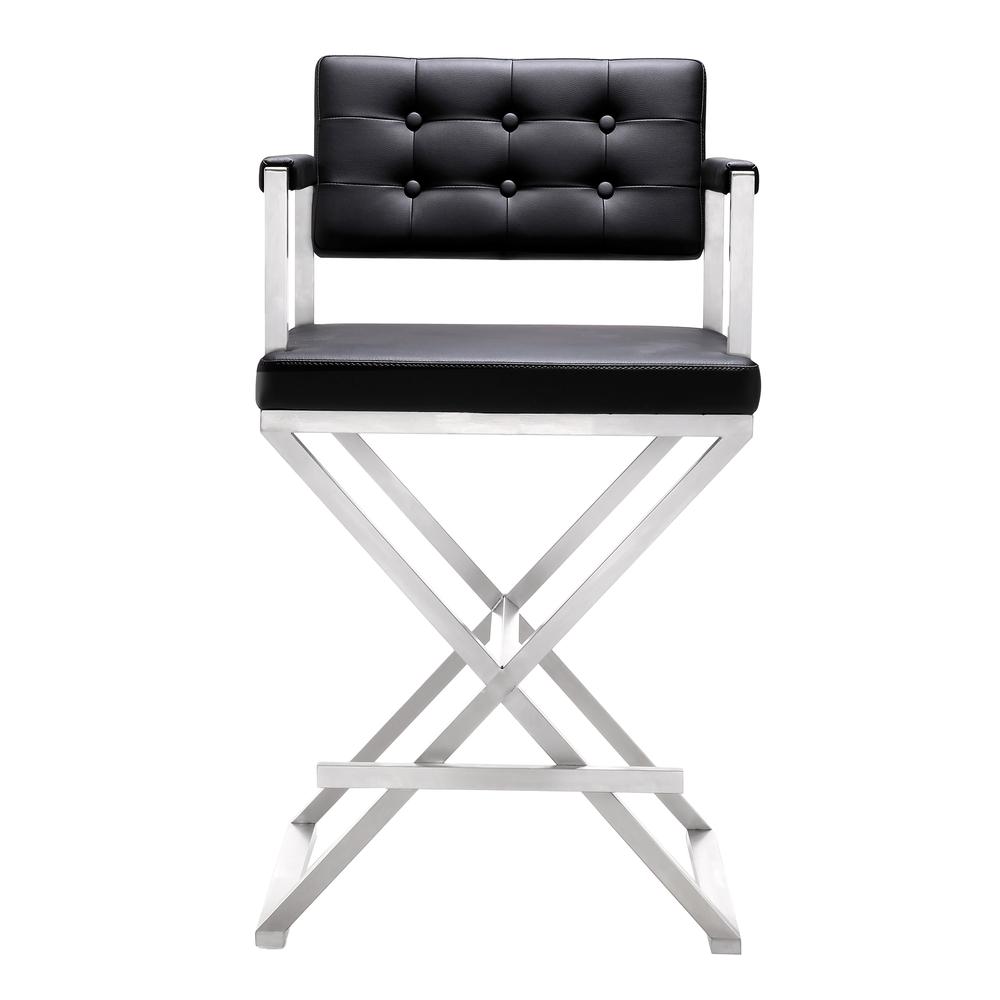 Director Black Steel Counter Stool. Picture 2