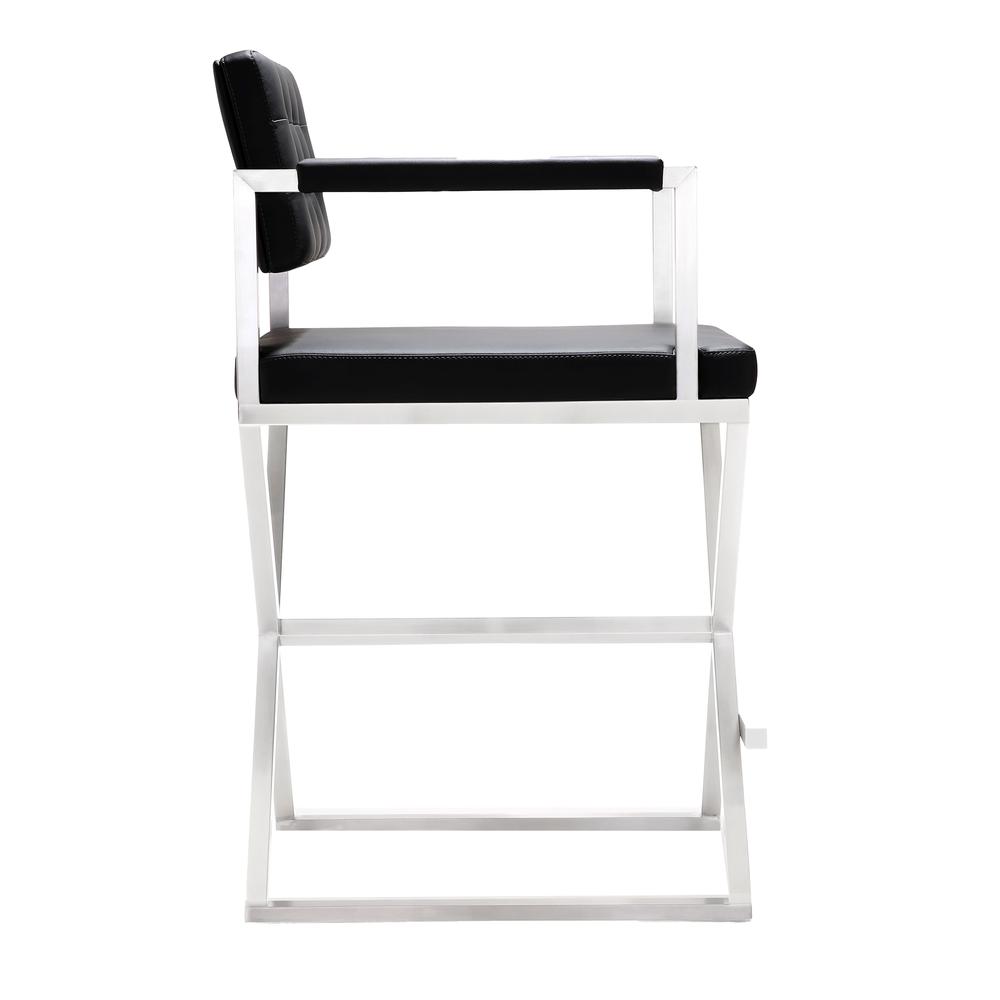 Director Black Steel Counter Stool. Picture 3