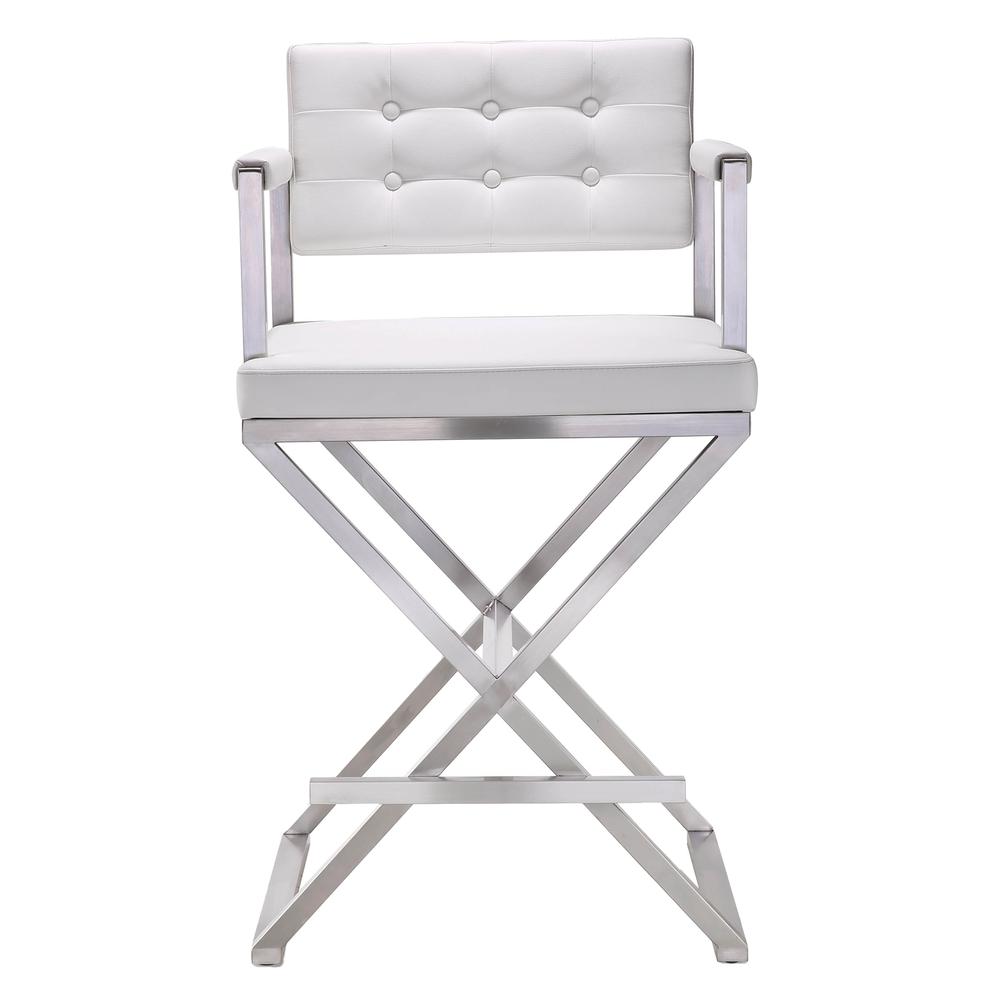 Director White Steel Counter Stool. Picture 2