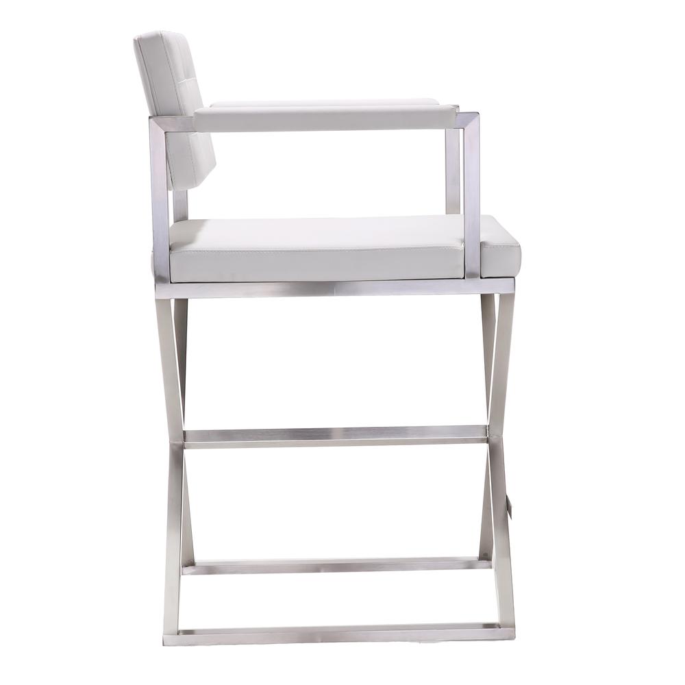 Director White Steel Counter Stool. Picture 3