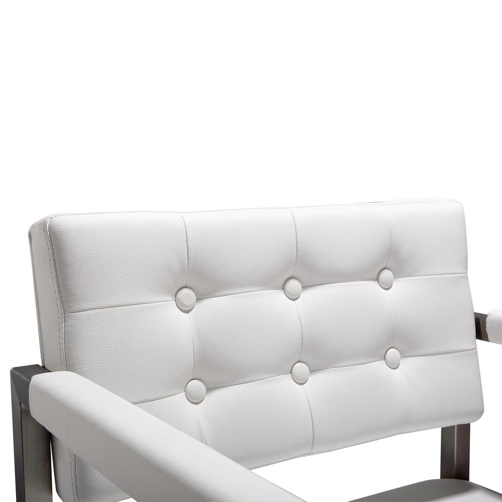 Director White Steel Barstool. Picture 5