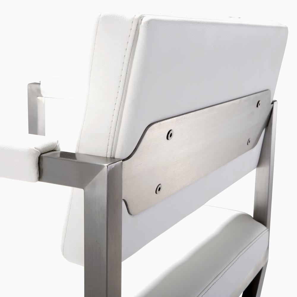 Director White Steel Barstool. Picture 6