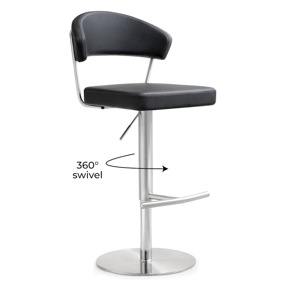 Cosmo Black Steel Barstool. Picture 7