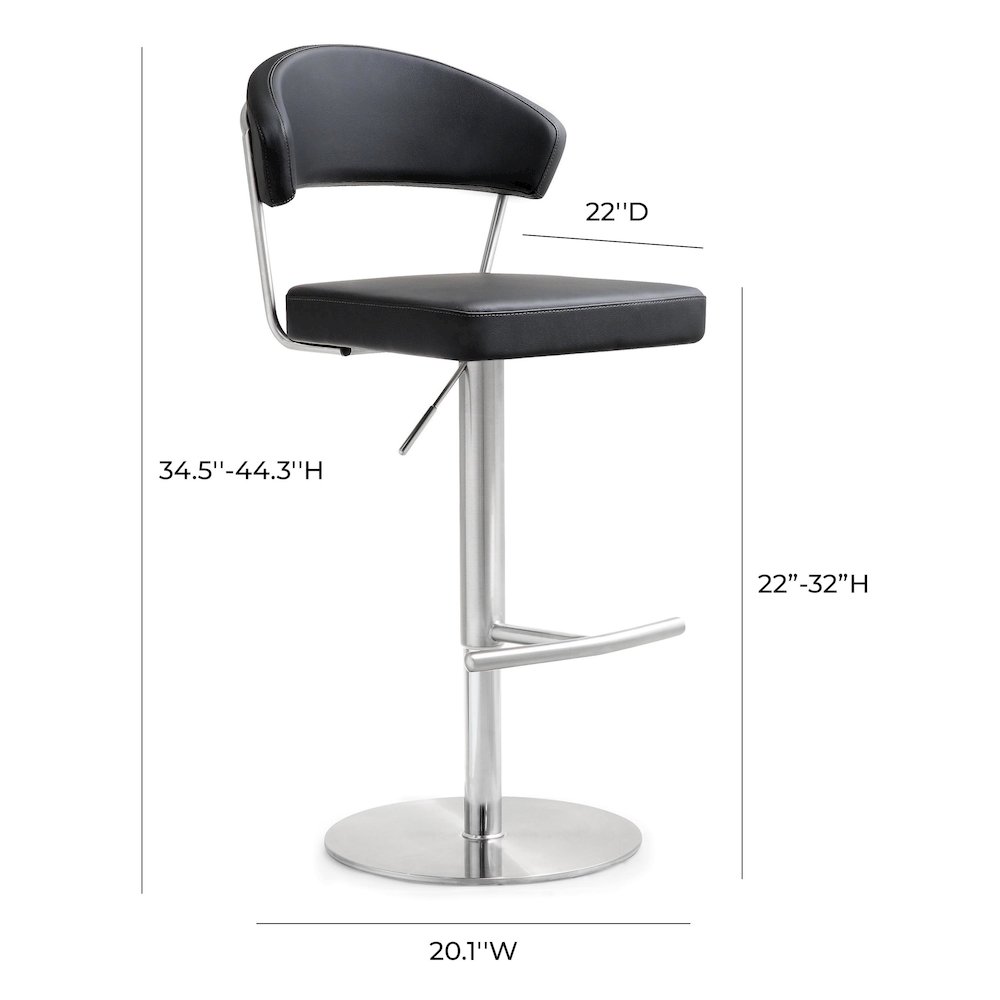 Cosmo Black Steel Barstool. Picture 8