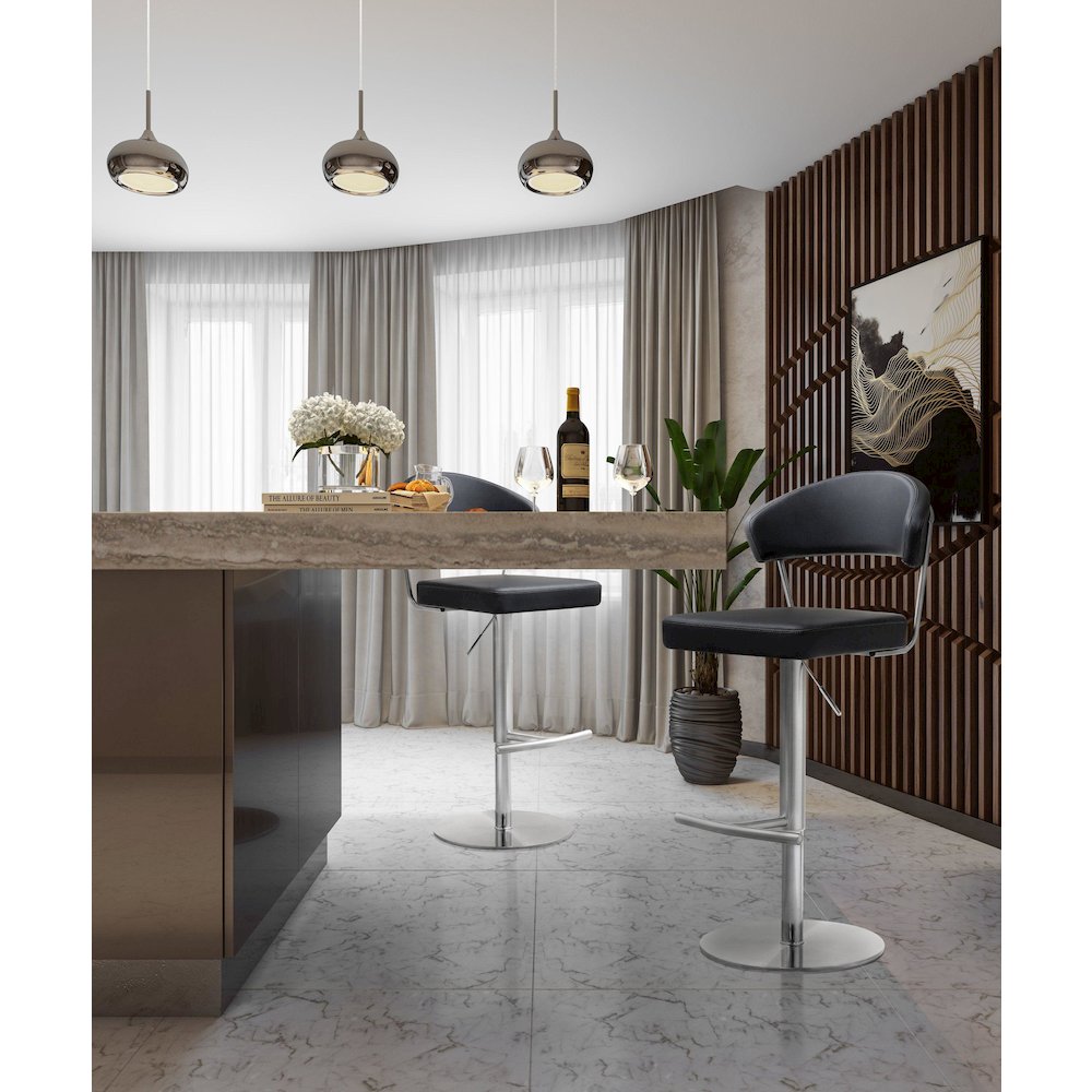 Cosmo Black Steel Barstool. Picture 9