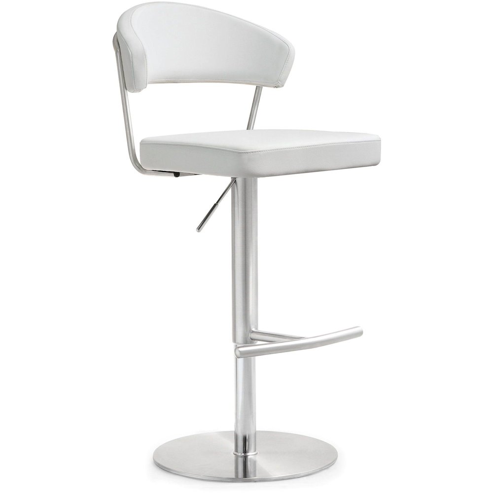 Cosmo White Steel Barstool. Picture 1