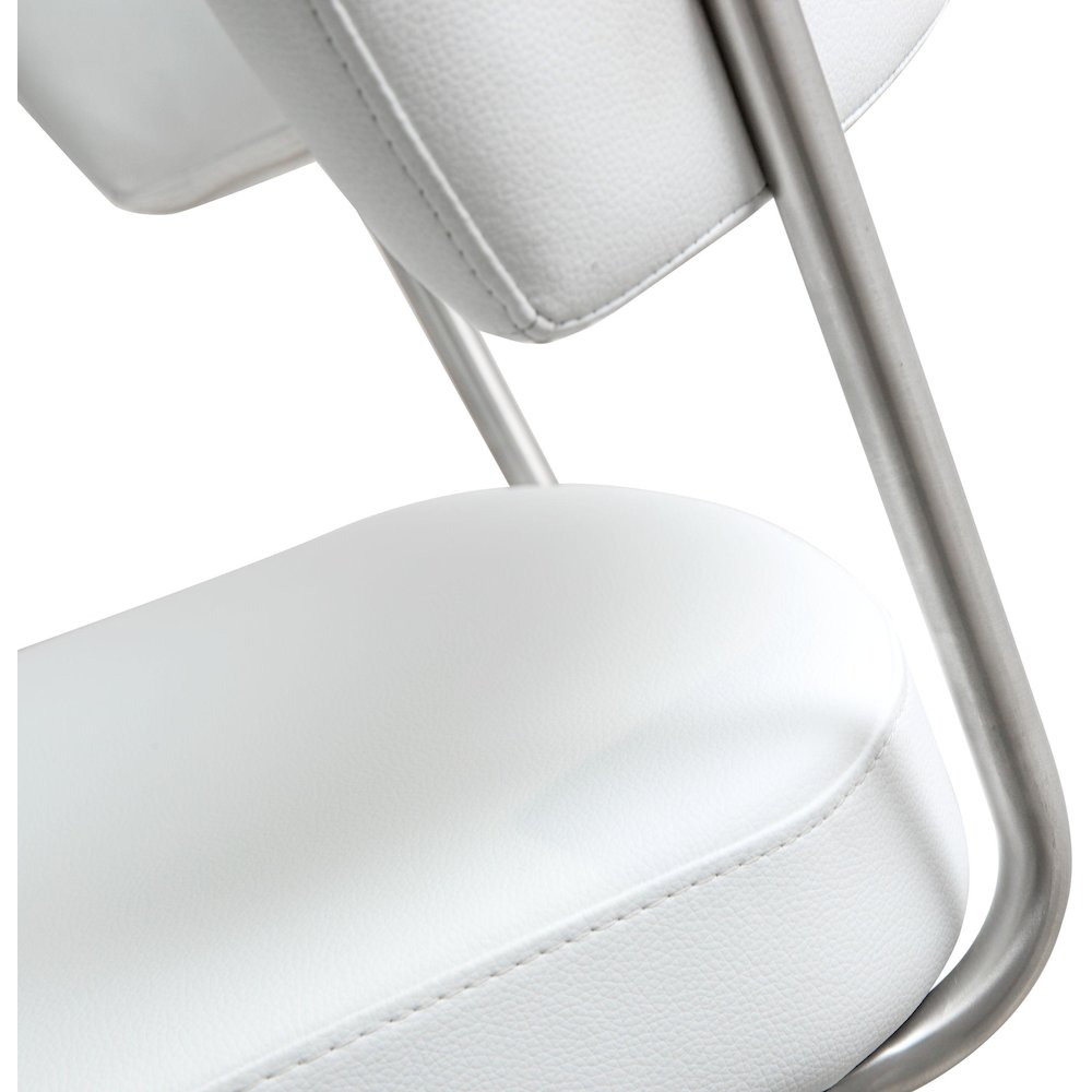 Cosmo White Steel Barstool. Picture 6