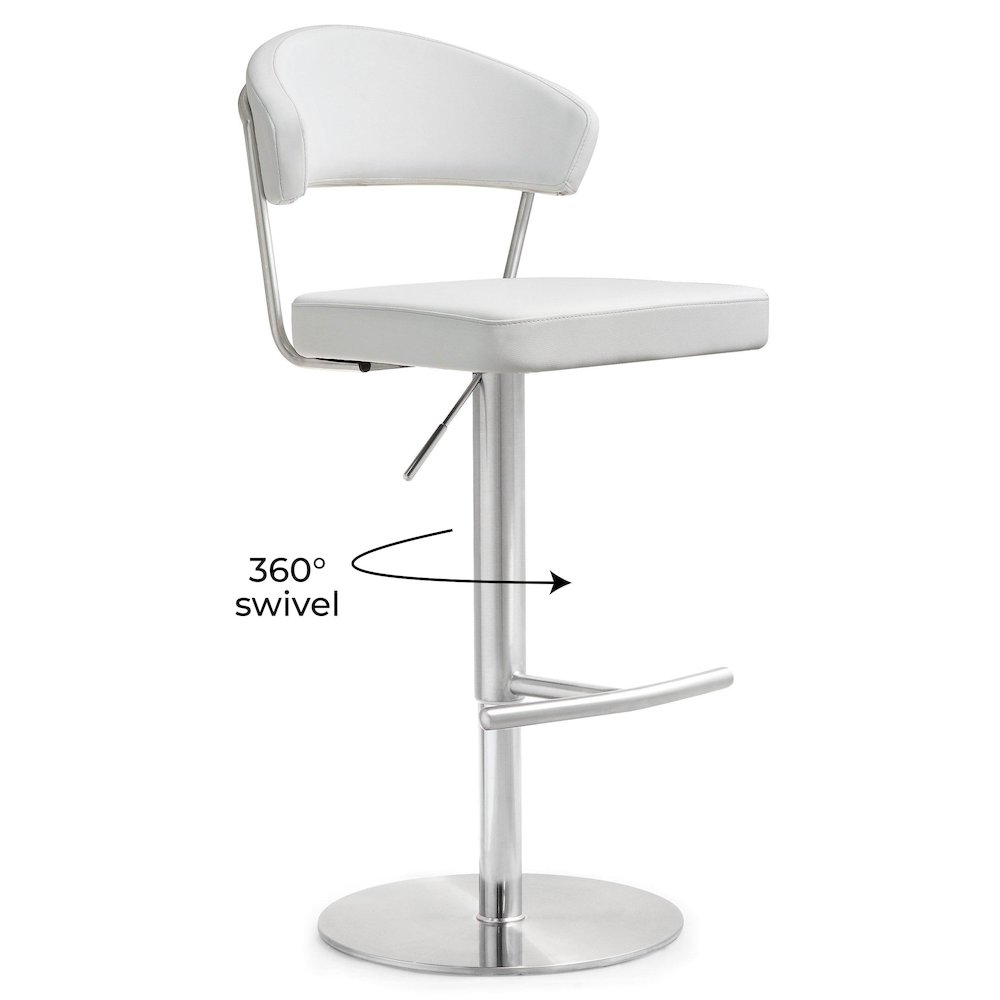 Cosmo White Steel Barstool. Picture 7