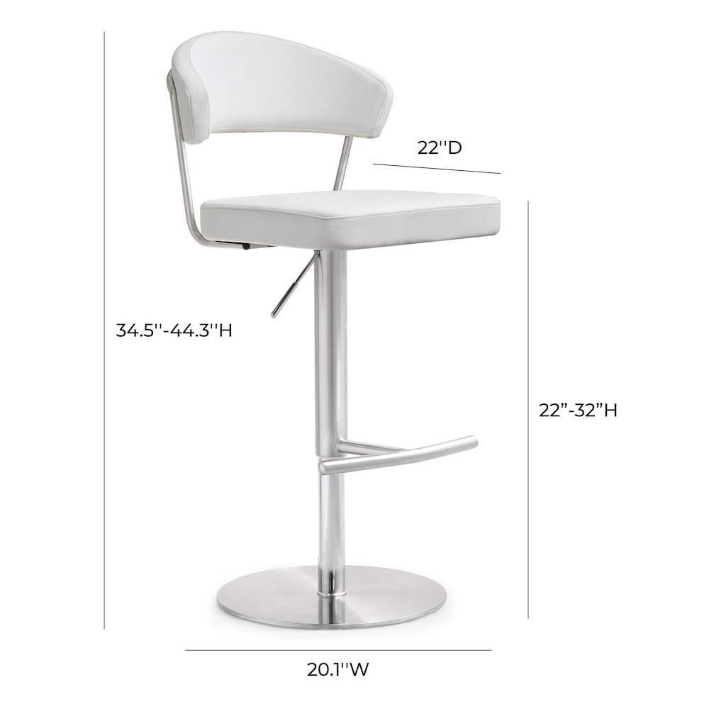 Cosmo White Steel Barstool. Picture 8