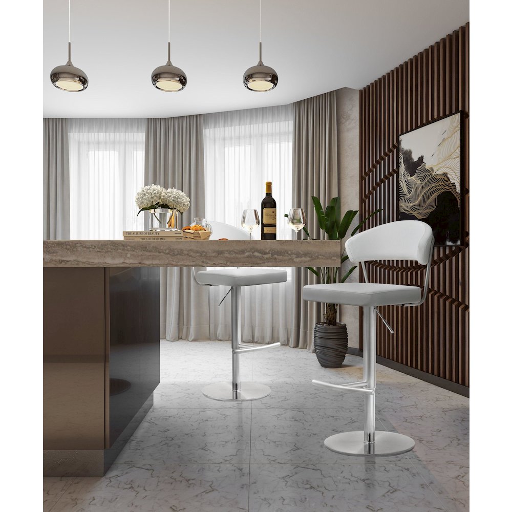 Cosmo White Steel Barstool. Picture 9