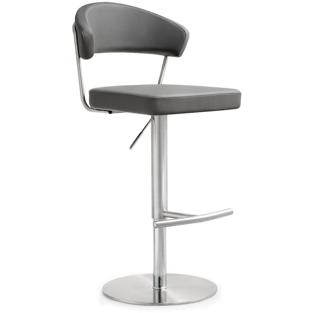 Cosmo Grey Steel Barstool. Picture 1