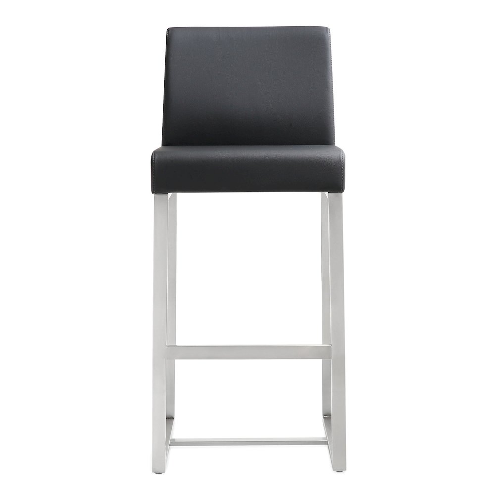 Denmark Black Stainless Steel Counter Stool - Set of 2. Picture 5