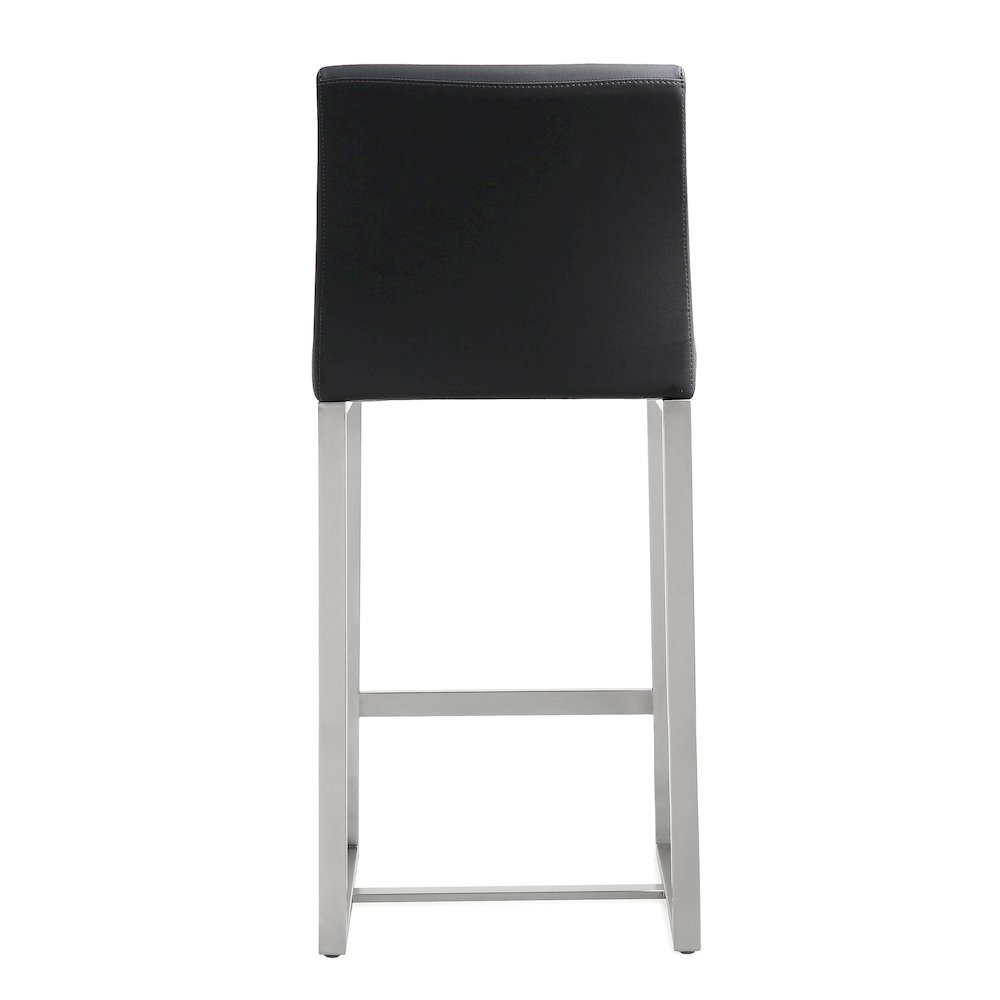 Denmark Black Stainless Steel Counter Stool - Set of 2. Picture 6