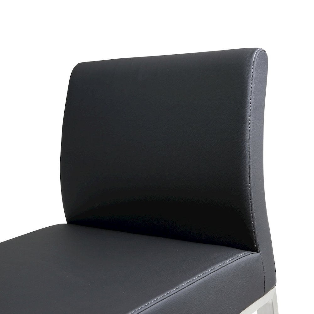 Denmark Black Stainless Steel Counter Stool - Set of 2. Picture 7