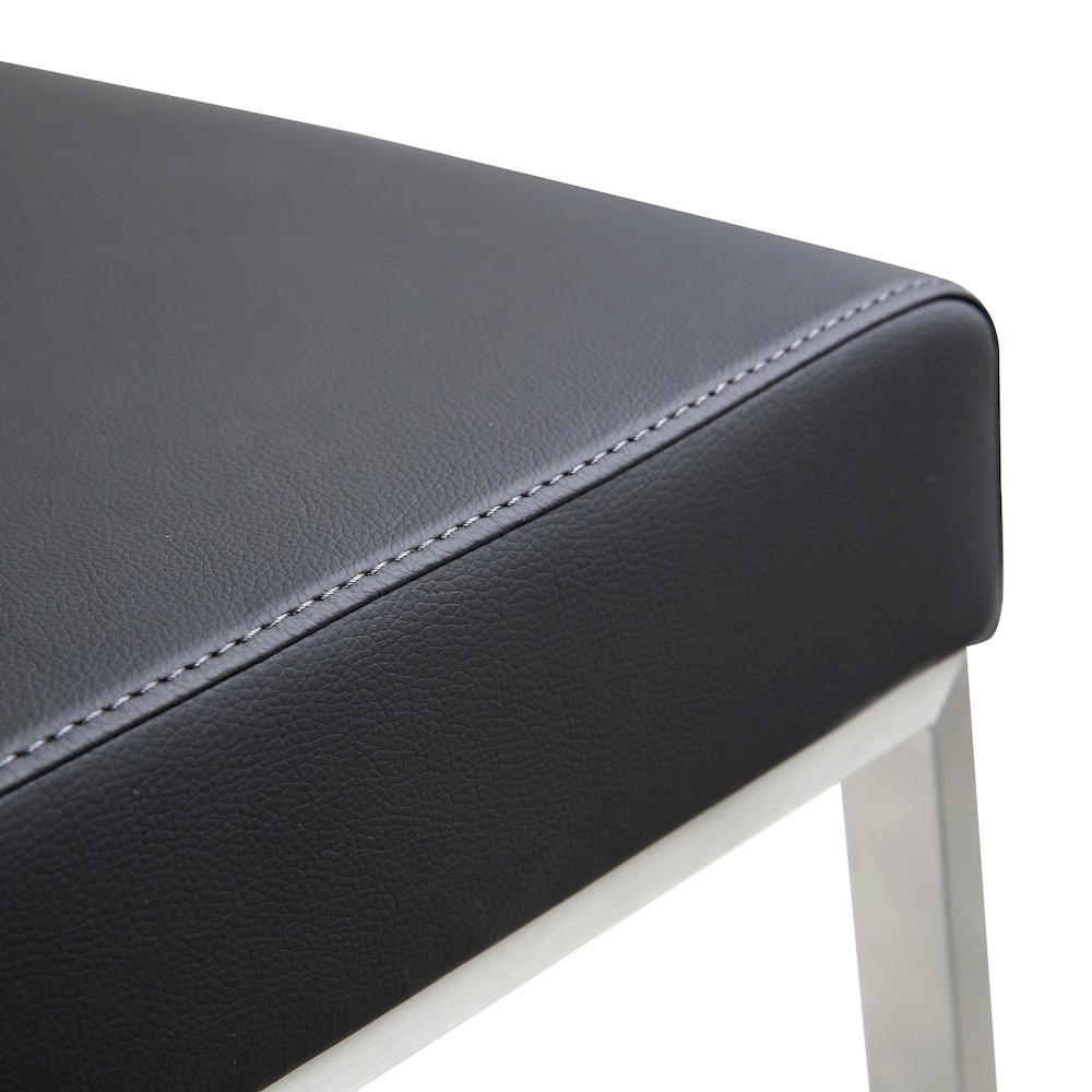Denmark Black Stainless Steel Counter Stool - Set of 2. Picture 9
