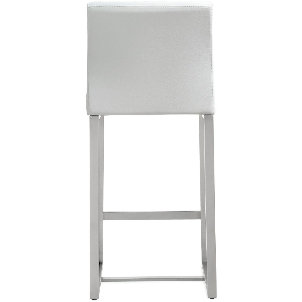 Denmark White Stainless Steel Counter Stool - Set of 2. Picture 6