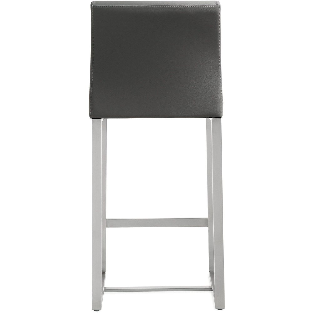 Denmark Grey Stainless Steel Counter Stool - Set of 2. Picture 6