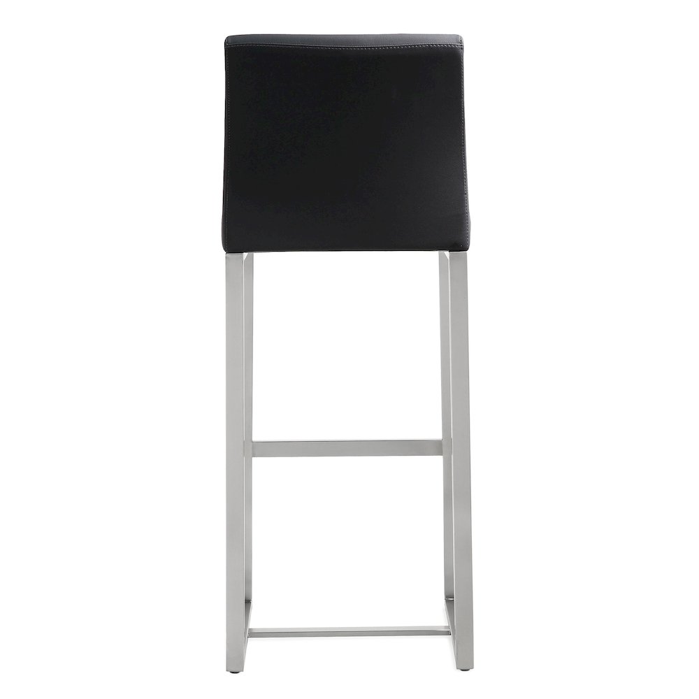 Denmark Black Stainless Steel Barstool - Set of 2. Picture 6