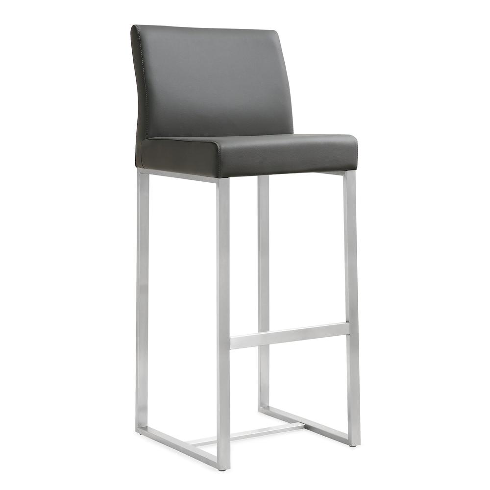Grey Stainless Steel Barstool Set, Belen Kox. Picture 1