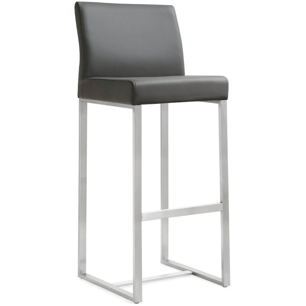 Denmark Grey Stainless Steel Barstool - Set of 2. Picture 2