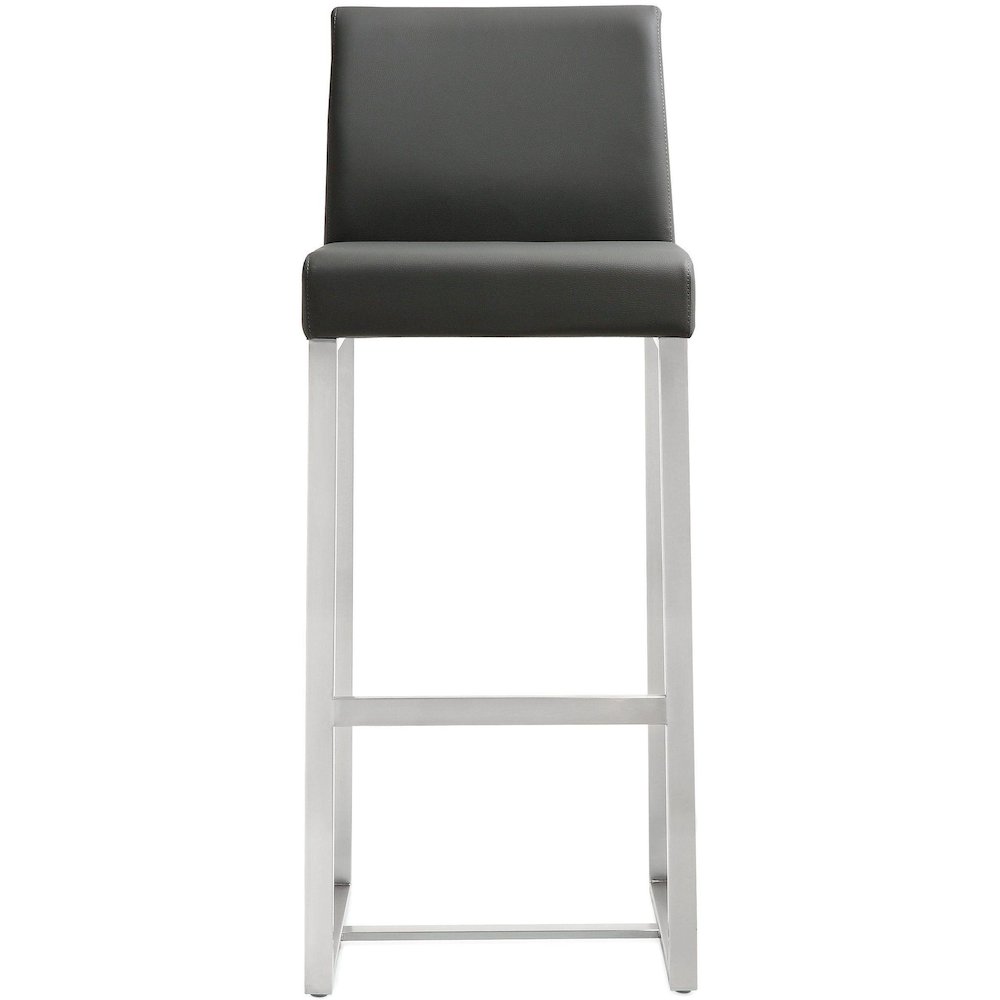 Denmark Grey Stainless Steel Barstool - Set of 2. Picture 4