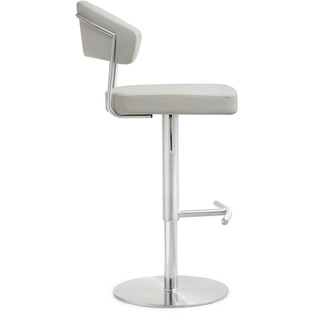 Cosmo Light Grey Steel Barstool. Picture 4