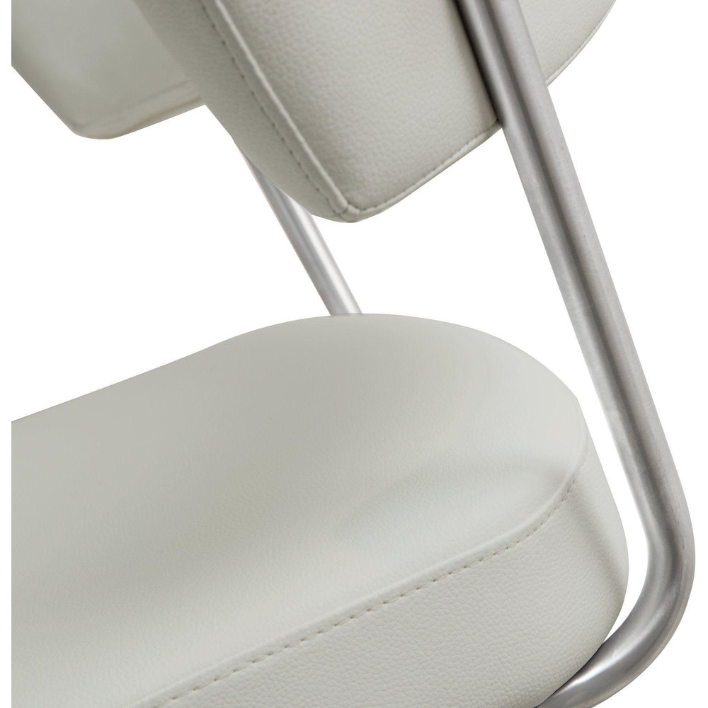 Cosmo Light Grey Steel Barstool. Picture 6