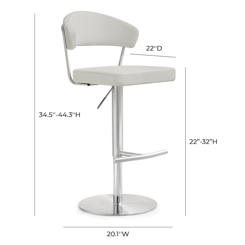 Cosmo Light Grey Steel Barstool. Picture 9