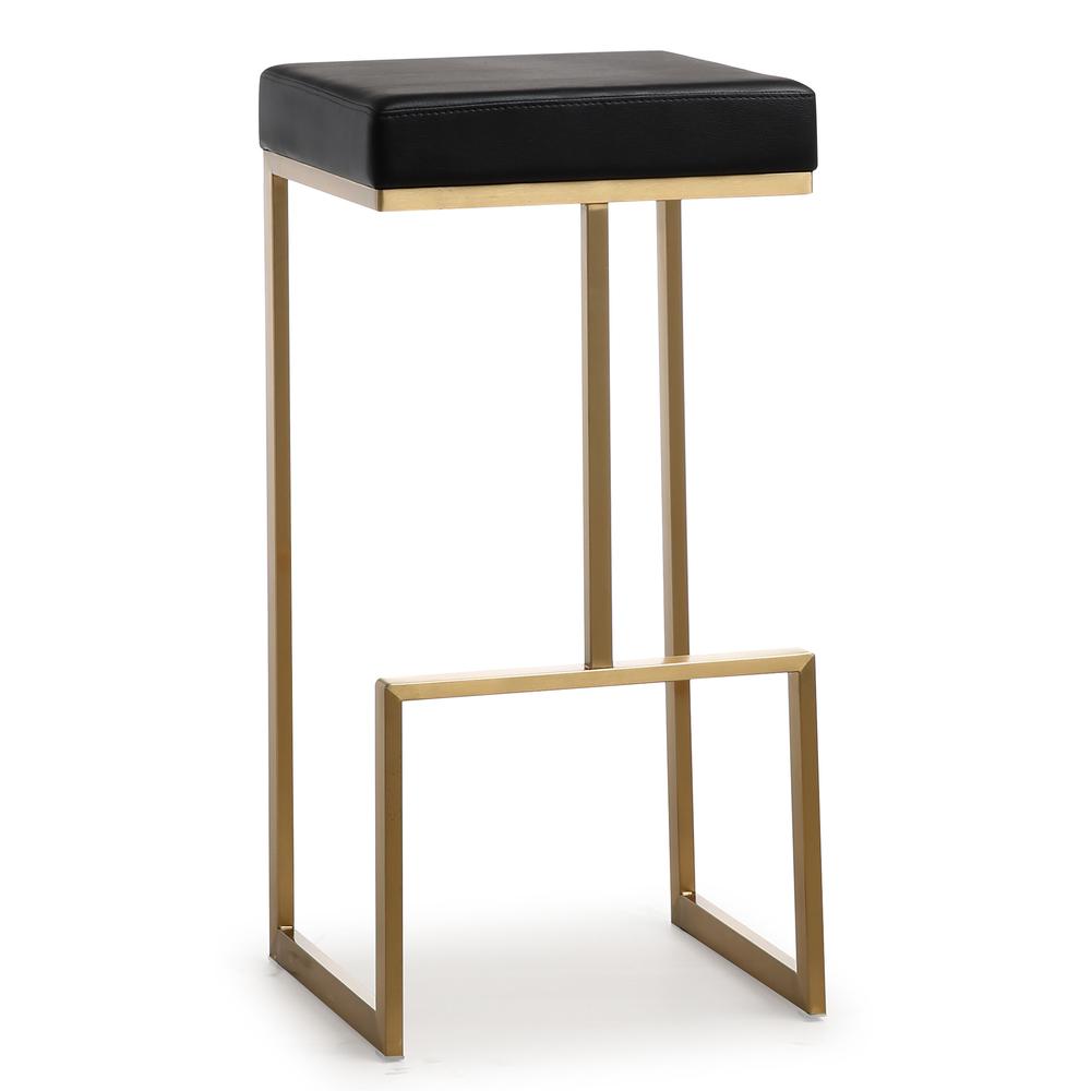 Ferra Black Gold Steel Barstool (Set of 2). Picture 1