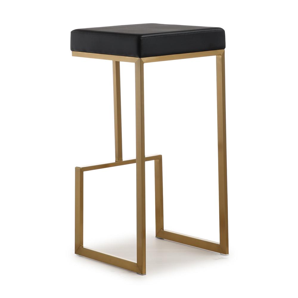 Ferra Black Gold Steel Barstool (Set of 2). Picture 2