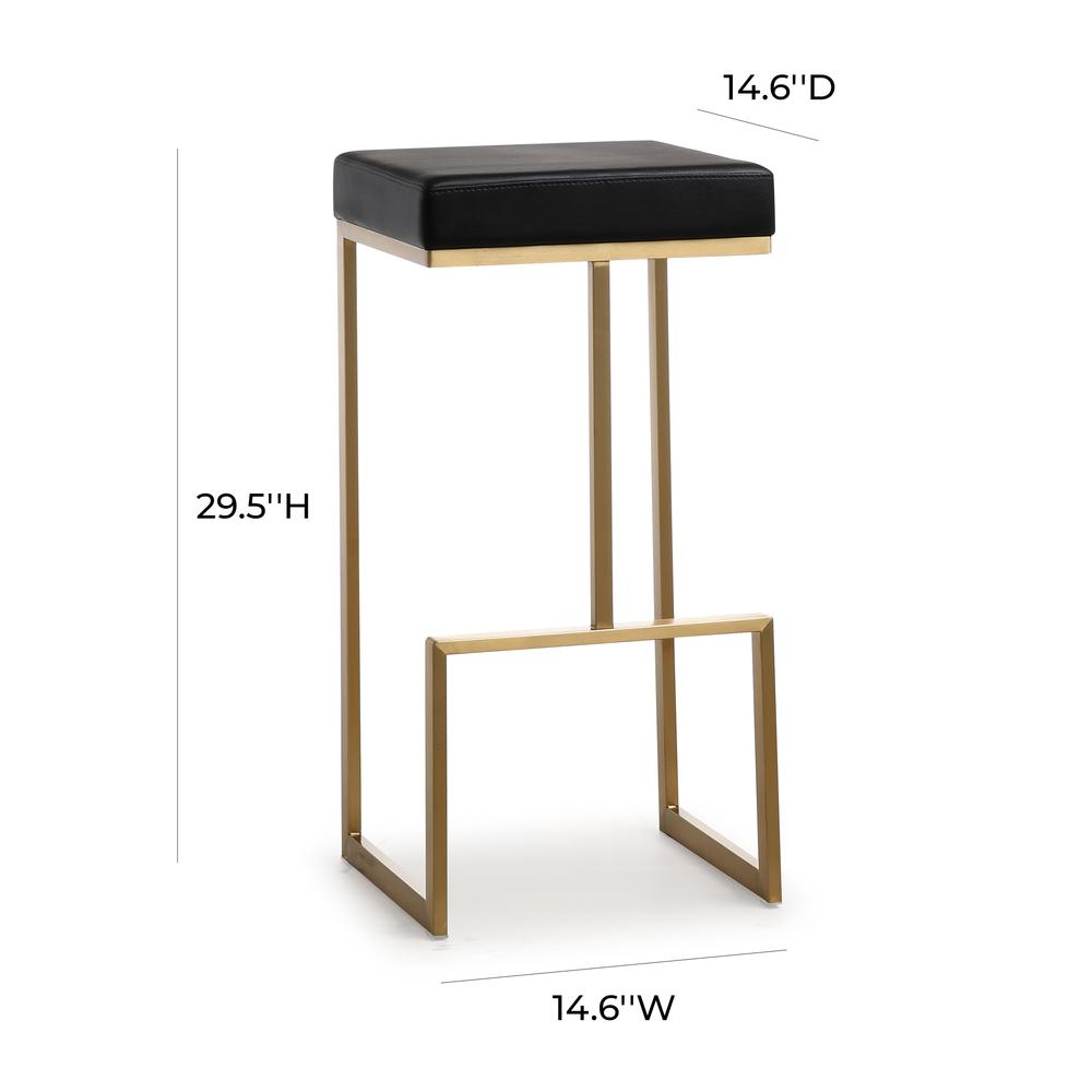 Ferra Black Gold Steel Barstool (Set of 2). Picture 8