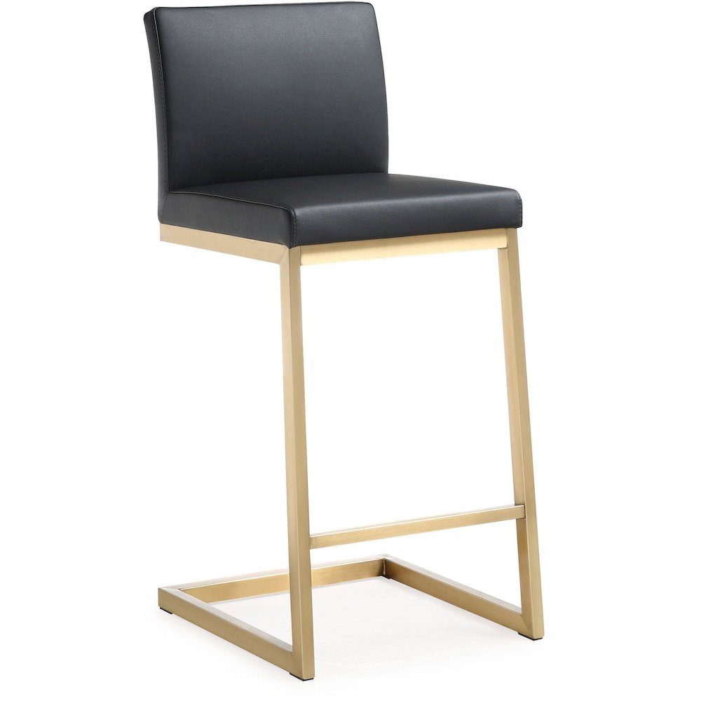 Parma Black Gold Steel Counter Stool - Set of 2. Picture 3
