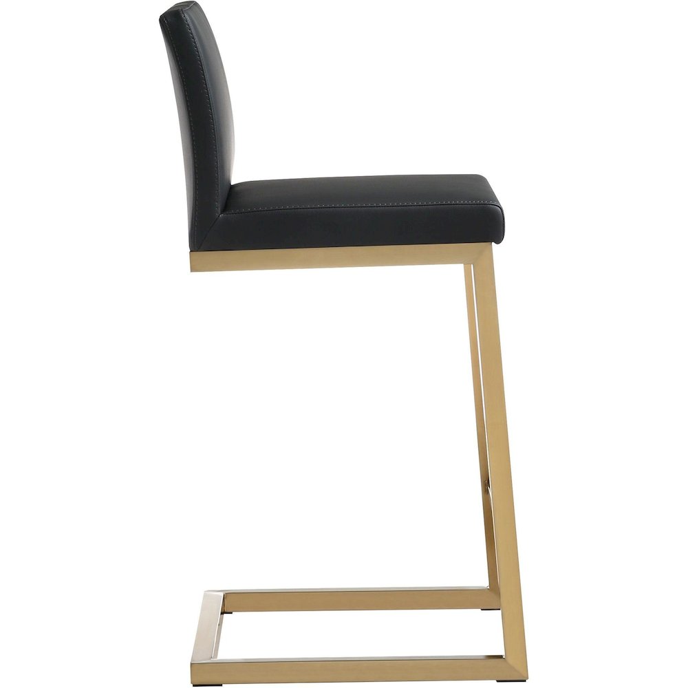 Parma Black Gold Steel Counter Stool - Set of 2. Picture 4